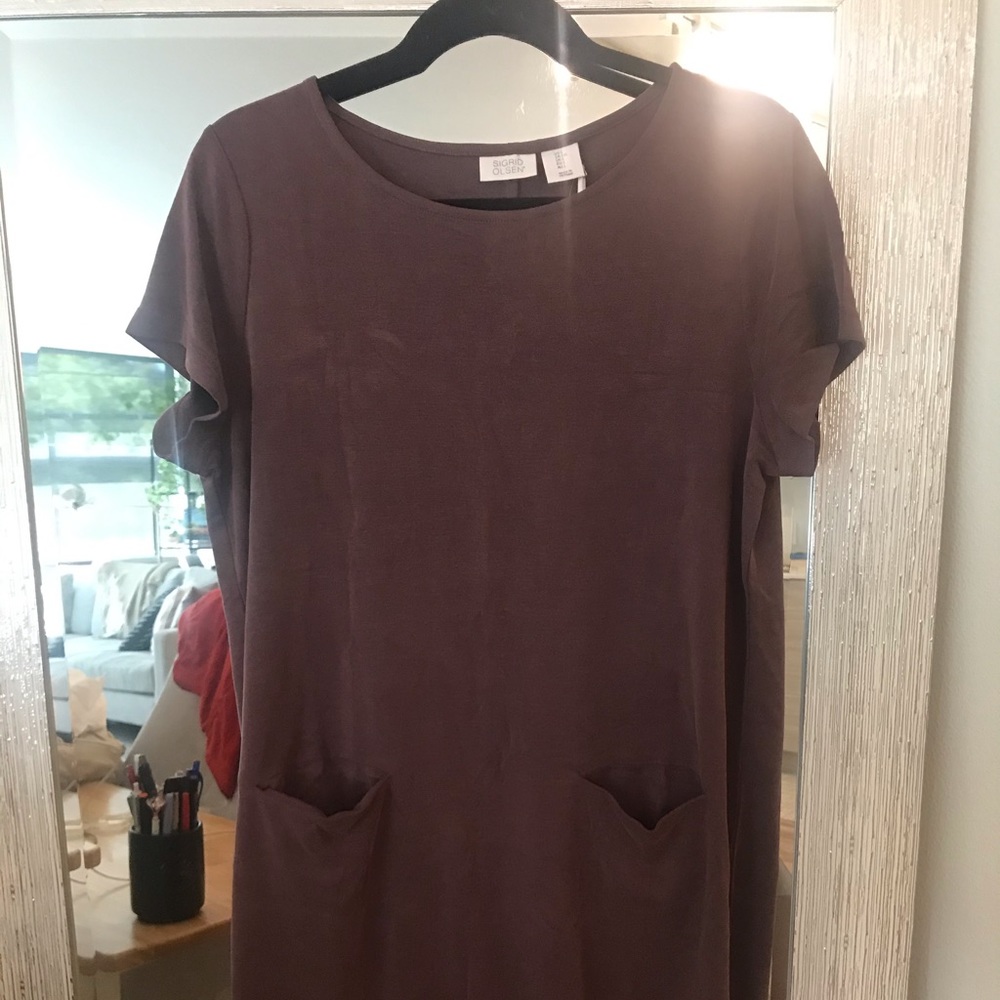 SOFT PURPLE DRESS WITH POCKETS